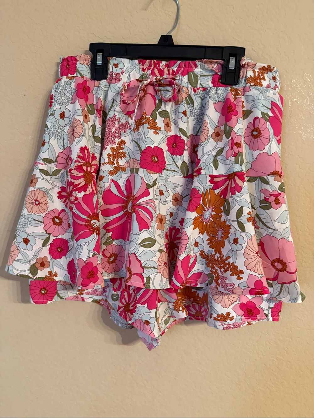 Flowy Shorts Skort for Women Chiffon Ruffle Skorts Mini Skirts for Summer